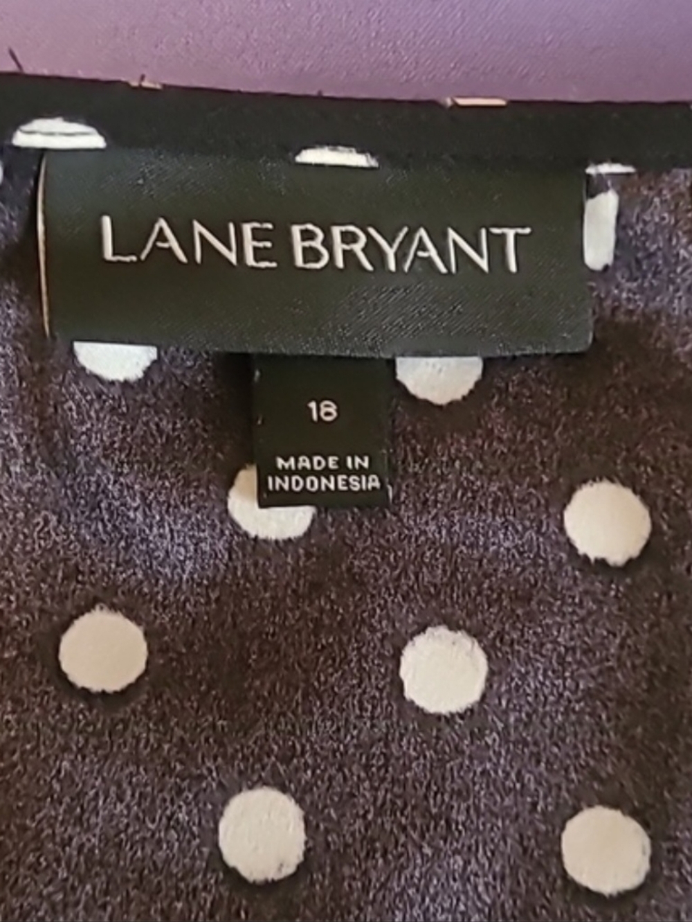 LANE BRYANT  Polka Dot Sleeveless V-Neck Blouse - Black/White Size 18 - Picture 2 of 5